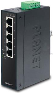 Planet IGS-501T, 5-Port 10 100 1000Mbps Industrial Gigabit Ethernet Switch with (-40 75 Degree C operating temperature)