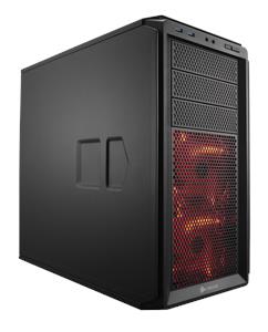 Kućište Midi Corsair Graphite Series 230T Black with Red LED, Solid Side Panel CC-9011036-WW