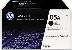 HP 05A 2-pack Black Original LaserJet Toner Cartri