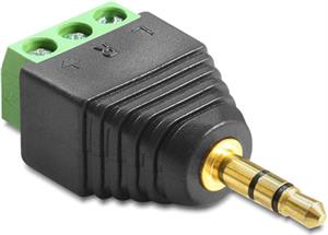 Adapter DELOCK, 3.5mm audio jack (M) na 3 pin terminal