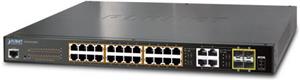 Planet GS-4210-24P4C 24P Gigabit HP POE 4 Gig TP SFP Mngd Switch (220W)