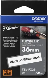 Brother Flexi-Tape P-Touch TZEFX261 - 35 mm - Black on White