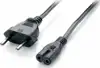 Kabel za napajanje, EURO M (ravni) -> IEC320 C7 Ž 1,8 m, crn