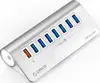 USB-C hub 7-port, 7x USB-A 3.2 Gen1, 1x USB-A PD 18W, 5Gbps,